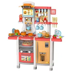 PEQUEÑAS TRAVESURAS - Cocina Rosada 1 Metro con Luces y Sonidos +65 Pcs