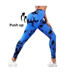 GENERICO - Leggins push up deportiva gimnasio - seamless Azul