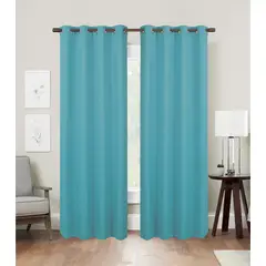 CASATEX - Set de Cortinas JACQUARD Blackout Alto Relieve Brillo 140x220cm x 2