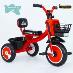 GENERICO - Triciclo para Niños Musical & Luz Multifuncional Rojo