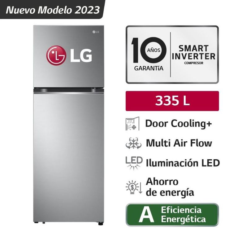 REFRIGERADORA 335L GT33BPP TOP FREEZER DOOR COOLING PLATEADA