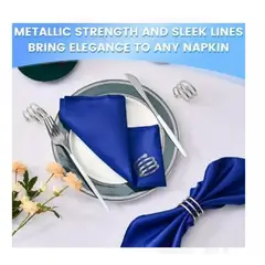 GENERICO - AROS DE SERVILLETAS PLATEADO 4 UN .DE CALIDAD