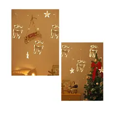 GENERICO - CASCADA Reno y estrellas AMARILLAS