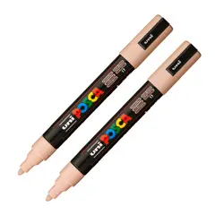 POSCA - Marcador PC-5M Rosa Empolvado Pack x 2