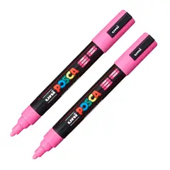 POSCA - Marcador PC-5M Rosado Pack x 2