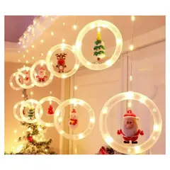 GENERICO - Luces navideñas aros led con figuras de navidad 3mts