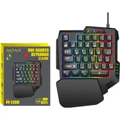 OEM - Teclado Gamer Rg Aoas 1 Mano Luces Reposador M-1100