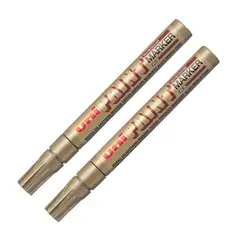 UNI BALL - UNI PX-20 Marcador de pintura permanente Dorado Pack x 2