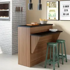 R&R MUEBLES - Mesa Desayunador Noel Marron y Negro