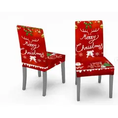 GENERICO - Funda Navideña Para Silla Pack x4