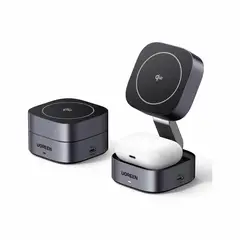 UGREEN - Cargador inalámbrico Magsafe 2 en 1 Fast Wireless W702 35316