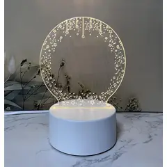 GENERICO - LAMPARA 3D TABLERO DE MENSAJES - PARA PILAS Y CABLE USB - GALÁCTICO