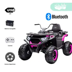 GENERICO - Cuatrimoto a Batería 4x4 Danger Rosa