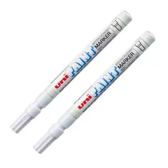 UNI BALL - UNI PX-21 Marcador de pintura permanente Blanco Pack x 2