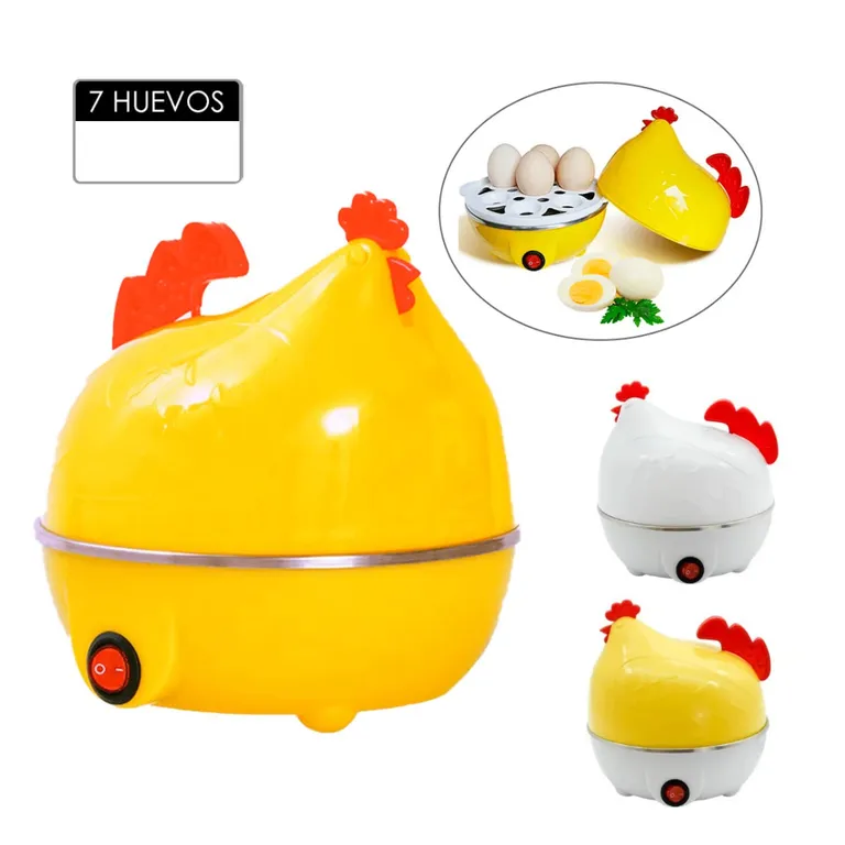 Hervidor Eléctrico Gallina Para 7 Huevos Amarillo