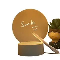 GENERICO - Lámpara Pizarra Acrílica LED Recargable con Control Remoto Colores