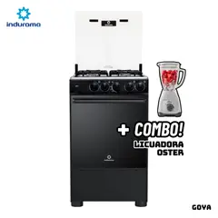 INDURAMA - COCINA DE PIE A GAS 4 HORNILLAS - GOYA + LICUADORA OSTER BLANCA
