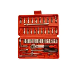 INSPIRA MARKET - Juego de Herramientas Llaves y Dados de 46 Piezas