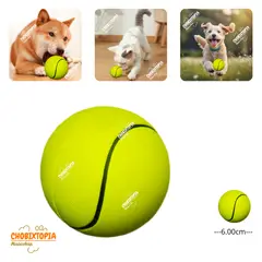 GENERICO - PELOTA DE GOMA MASCOTA - PERRO Y GATO VERDE-TENIS