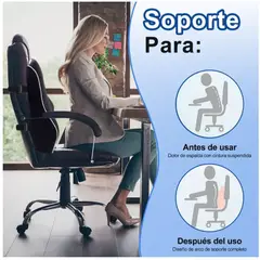 GENERICO - Cojín Lumbar Ortopédico con Gel y Funda Lavable