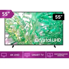 SAMSUNG - Televisor 55" Crystal UHD DU8000 4K Tizen OS Smart 2024