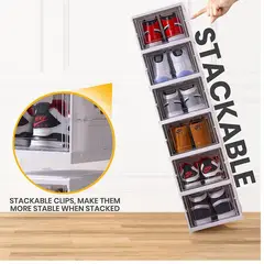 GENERICO - Zapatera Plegable de 6 Niveles con Tapa en Color Blanco