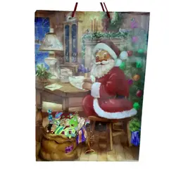 GENERICO - Bolsa De Regalo Navidad Papanoel Cartas 44x32cm 1u