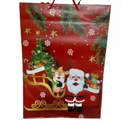 GENERICO - Bolsa De Regalo Navidad Trineo Papanoel Reno 44x32cm 1u