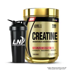 Level Pro - Creatina 250 g - Creatina Monohidratada y Micronizada + shaker