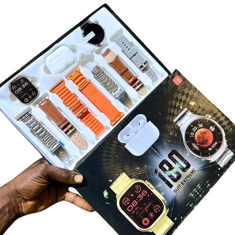 Reloj Smartwatch i80 Pack 10 en 1 - plateado