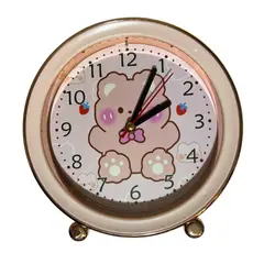 GENERICO - Reloj con alarma de 15cm diseño dibujos - Rosa