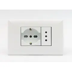 SINTHESI - TOMACORRIENTE DOBLE 01 SCHUKO Y 01 3 EN LINEA S17