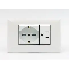 SINTHESI - TOMACORRIENTE DOBLE 01 SCHUKO Y 01 AMERICANO S17