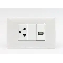 SINTHESI - TOMACORRIENTE DOBLE 01 UNIVERSAL Y 01 CARGADOR USB TIPO A S17