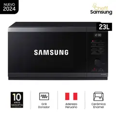 SAMSUNG - Microondas 23 Litros con dorador Acero Inoxidable MG23DG4524AG
