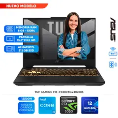 ASUS - Laptop TUF GAMING F15 -FX507ZC4-HN005 - 156 FHD IPS Core i5-12500H 25-45GHz 8GB DDR4-3200