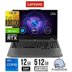 LENOVO - LAPTOP LOQ 15IRX9 15.6" FHD IPS, Intel Core i7-13650HX 12GB 512GB SSD RTX 3050 6GB FREEDOS