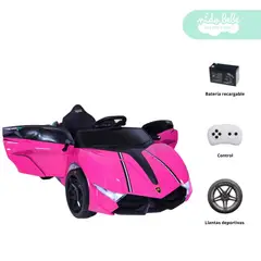 GENERICO - Carro a Batería Modelo Lamborghini R1 Rosa