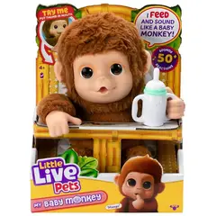 LITTLE LIVE PETS - Muñeco Monito Bebé Interactivo
