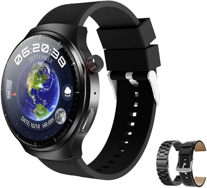 SmartWatch HW6 Max con 3 correas AMOLED - negro