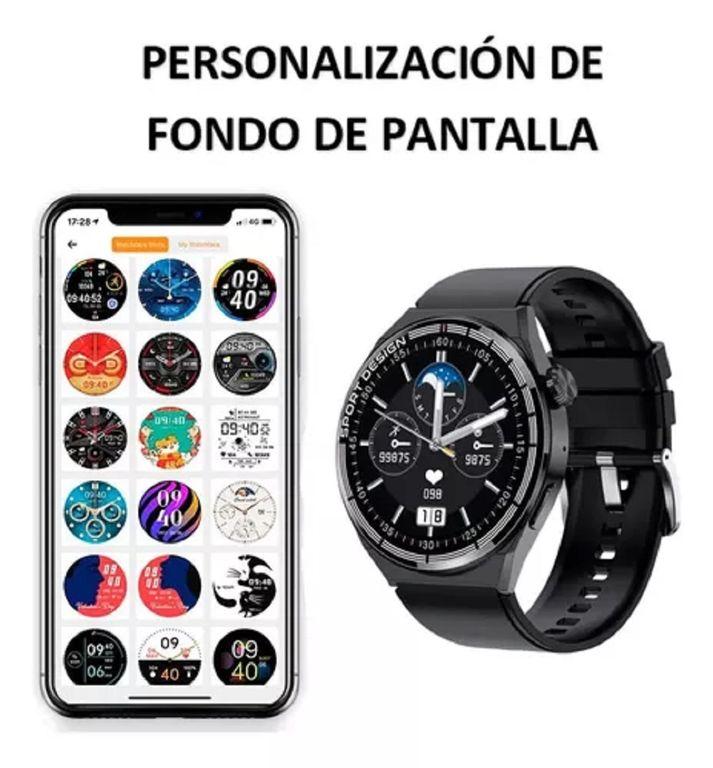 Smart Watch Gt3 Max Sport Con 3 Correas Deportivo Con Nfc Plata