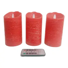 GENERICO - Velas Led Rojo Con Control Remoto Setx3