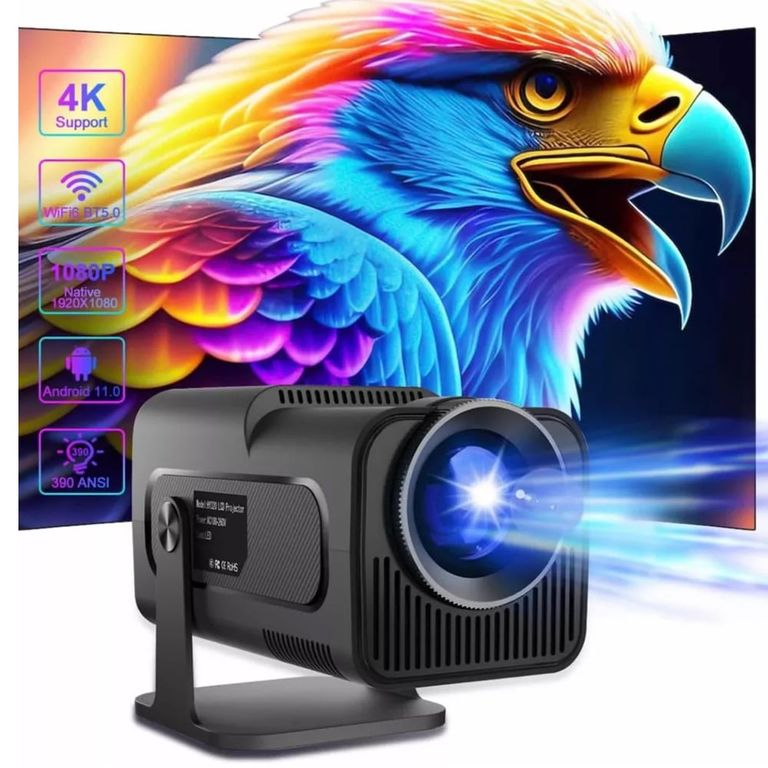 Proyector WiFi6 300ANSI 4K 1080P Bluetooth 5.0 android 11