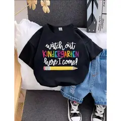 GENERICO - Camiseta de manga corta casual para niño