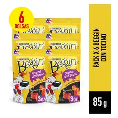 PURINA - Snack para perro Beggin con Tocino real 85gr