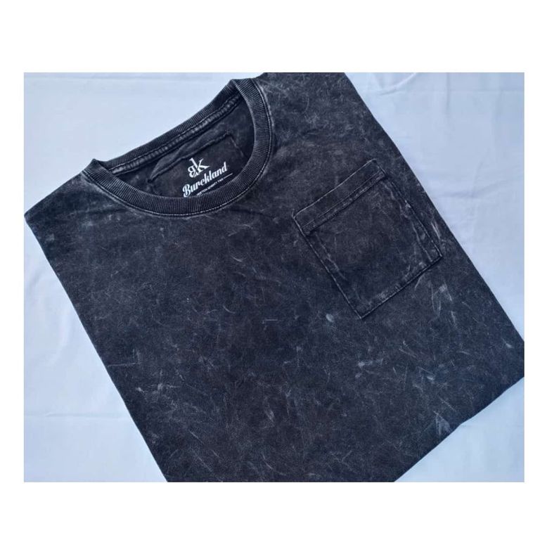 Polo Básico para Hombre Jaspeado Negro