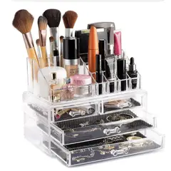 GENERICO - ORGANIZADOR DE MAQUILLAJE Y JOYAS ACRÍLICAS TRANSPARENTE