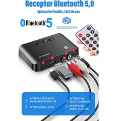 GENERICO - Receptor Bluetooth 5.0 de 15mm NFC con control negro