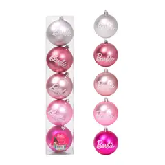 BARBIE - Set Bolas Navidad Arbol X5 unds 8cm Modelo 1