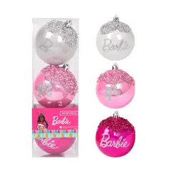 BARBIE - Set Bolas Navidad Arbol X3 unds 8cm Modelo 3